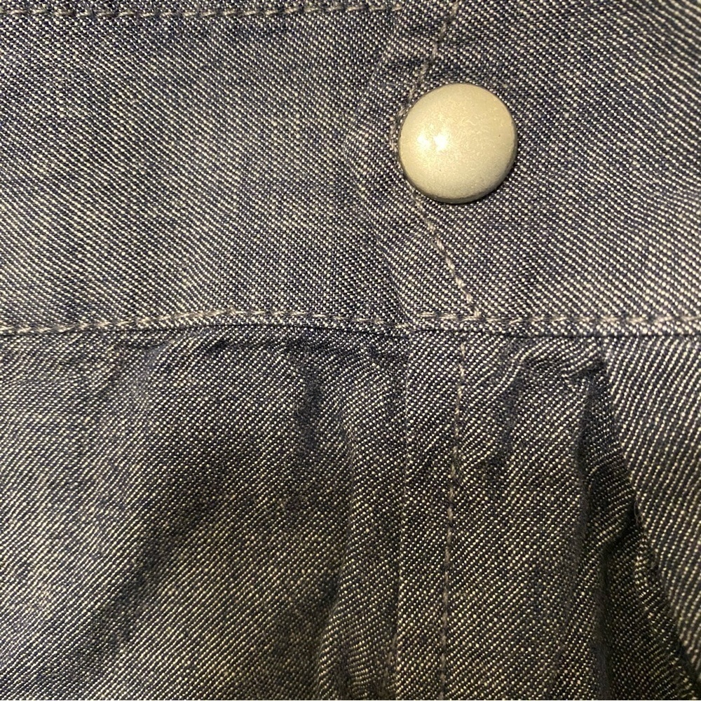 BANANA REPUBLIC - Chambray Jacket Unlined Standing Collar Size S - Picture 9 of 10